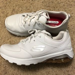 White Skechers Sneakers - Wide Width